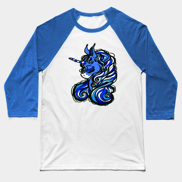 Kentucky Football Unicorn Baseball T-Shirt by Jan Grackle
